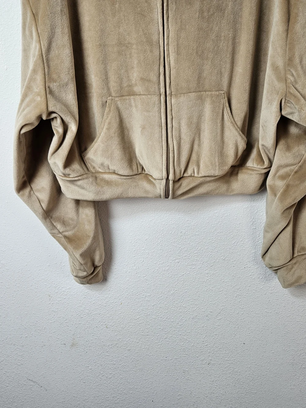 Skims Velour Zip-Up Hoodie Jacket Size 3XL Cropped